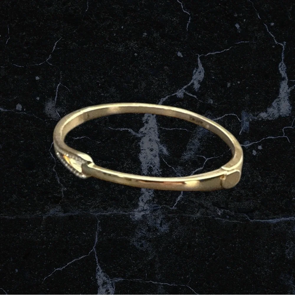 DKNY Gold-Tone Crystal Bangle Bracelet - Picture 6 of 8
